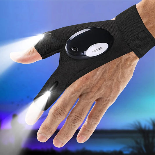 LED Finger Flashlight Gloves