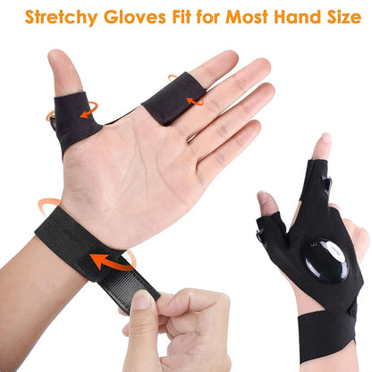 LED Finger Flashlight Gloves
